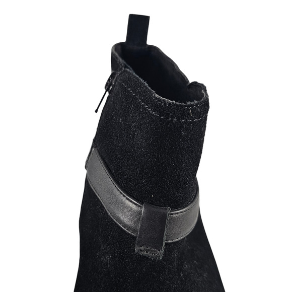 Vionic Ankle Boot Sneakers Women's Size 9.5 Black Mitzi Suede Comfort Strappy - Picture 10 of 13